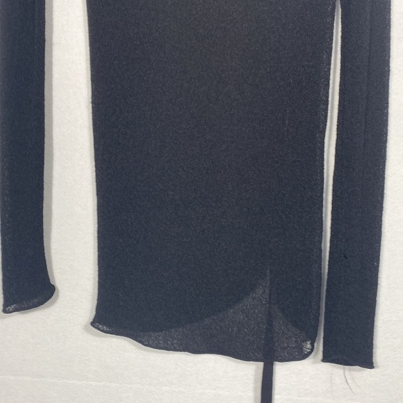 Helmut Lang Black Sheer Long Sleeve Blouse size medium - Picture 11 of 13